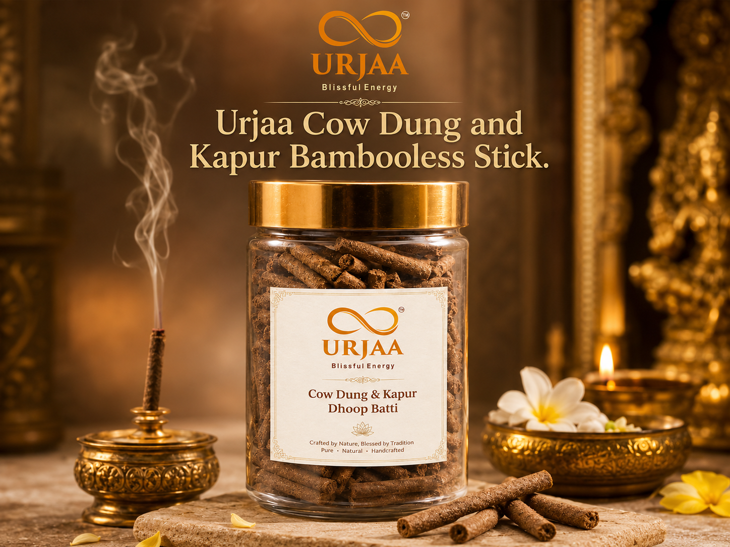 Cow Dung and Kapur Bambooless Stick
